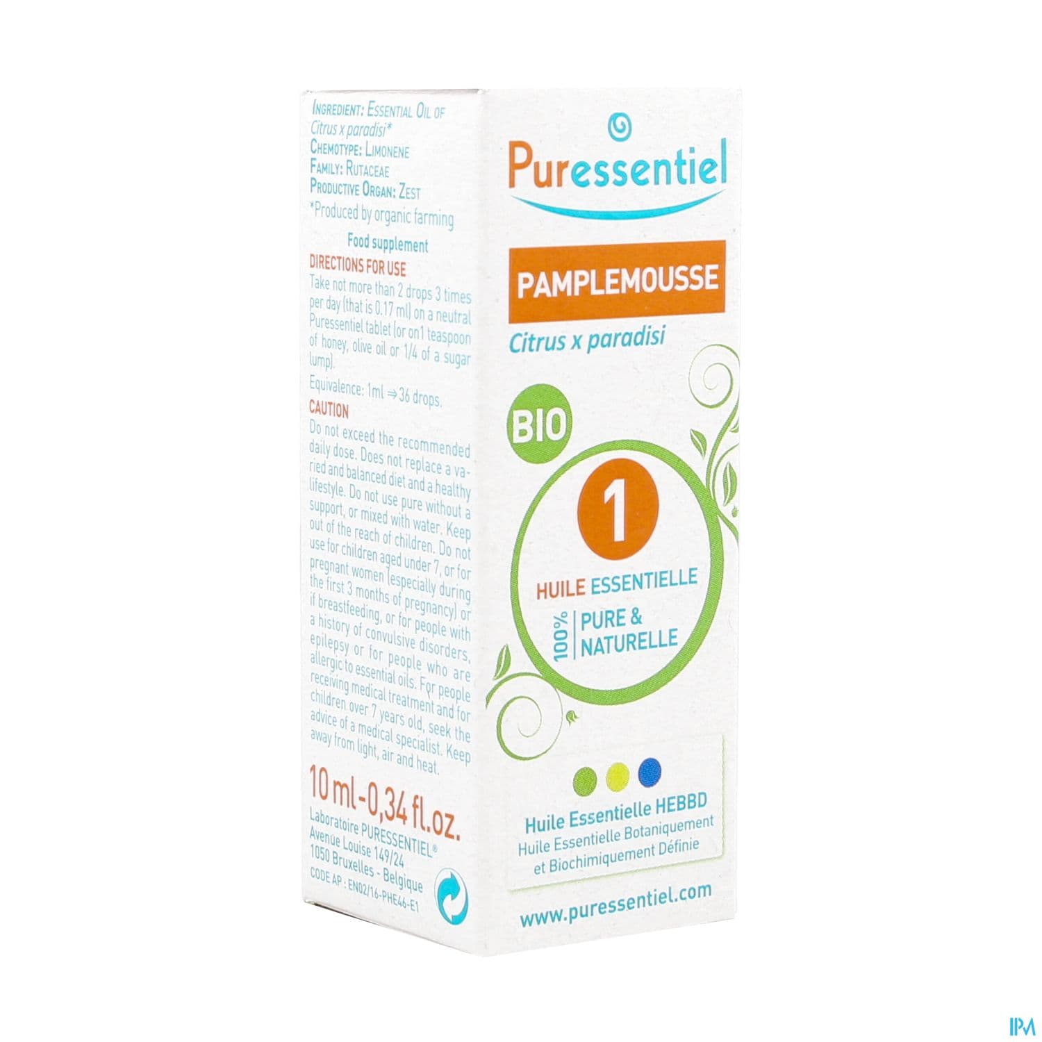 Puressentiel Huile Essentielle Pamplemousse Bio 10ml