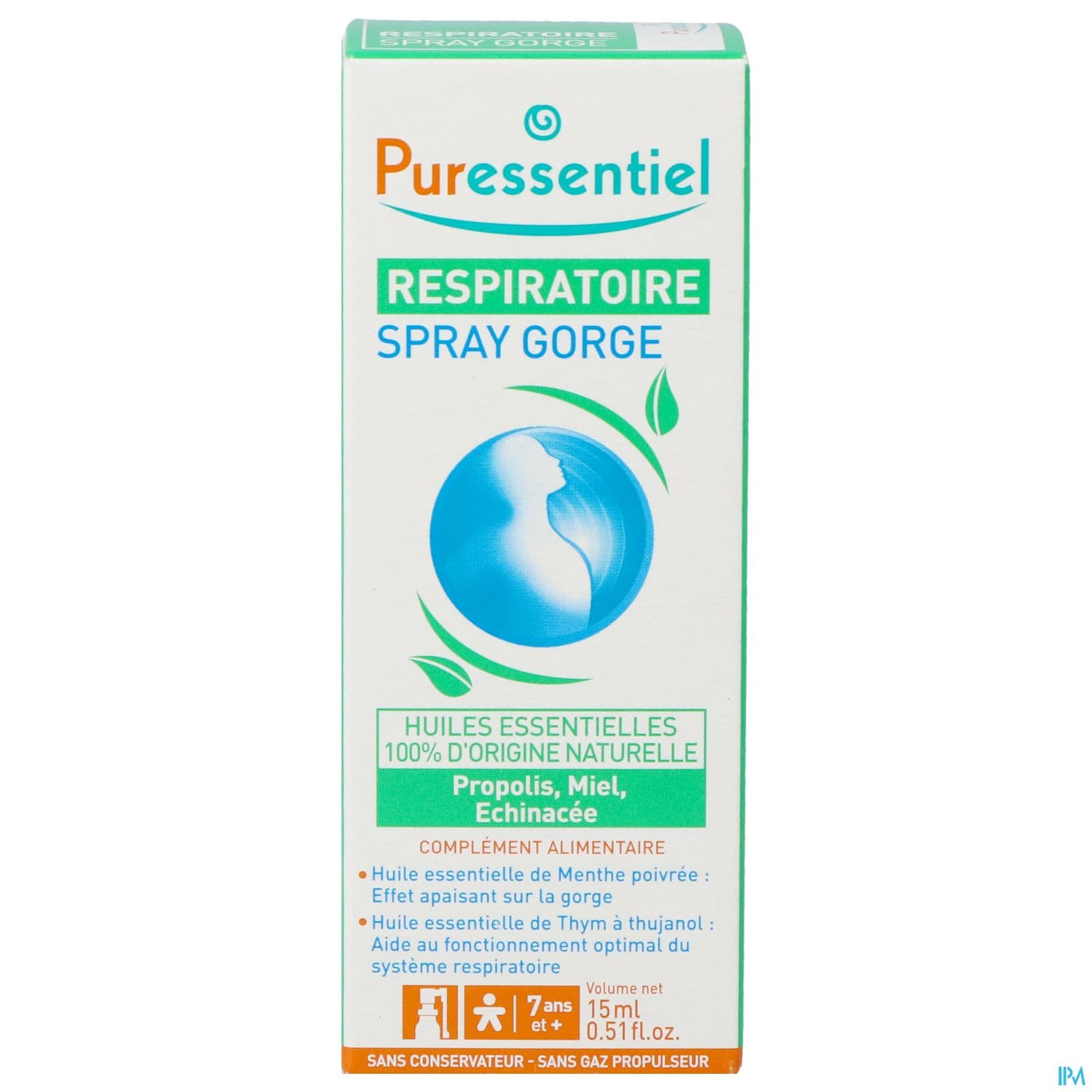 PURESSENTIEL RESPIRATOIRE Spray gorge 15ml