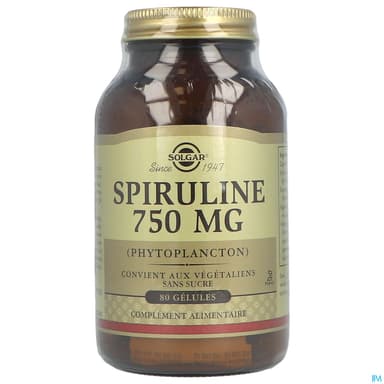 SOLGAR SPIRULINE GELUL VEG 80