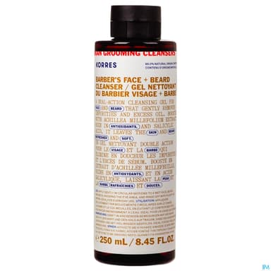 Korres Homme Gel Nettoyant Visage Et Barbe 250ml