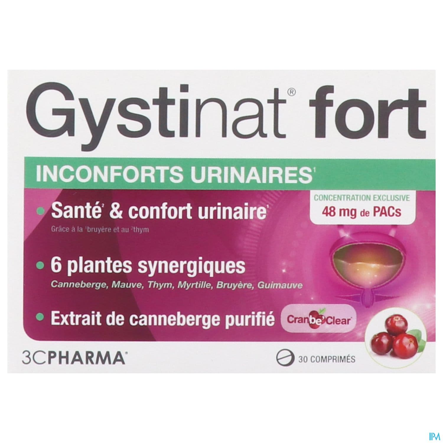 3C PHARMA GYSTINAT FORT CPR 30