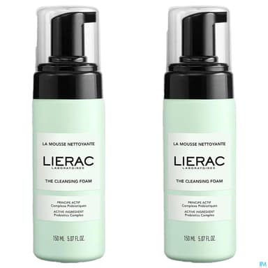Lierac Demaquillant Le Duo Mousse Nettoyante Flacon Pompe 2x150ml
