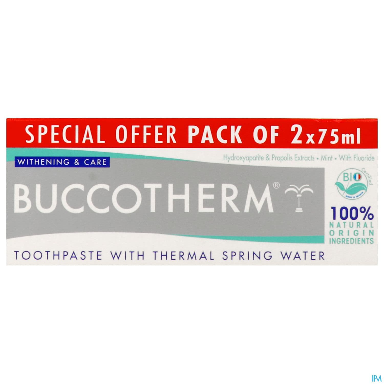 Buccotherm Dentifrice Bio Blancheur Et Soin 75ml X2