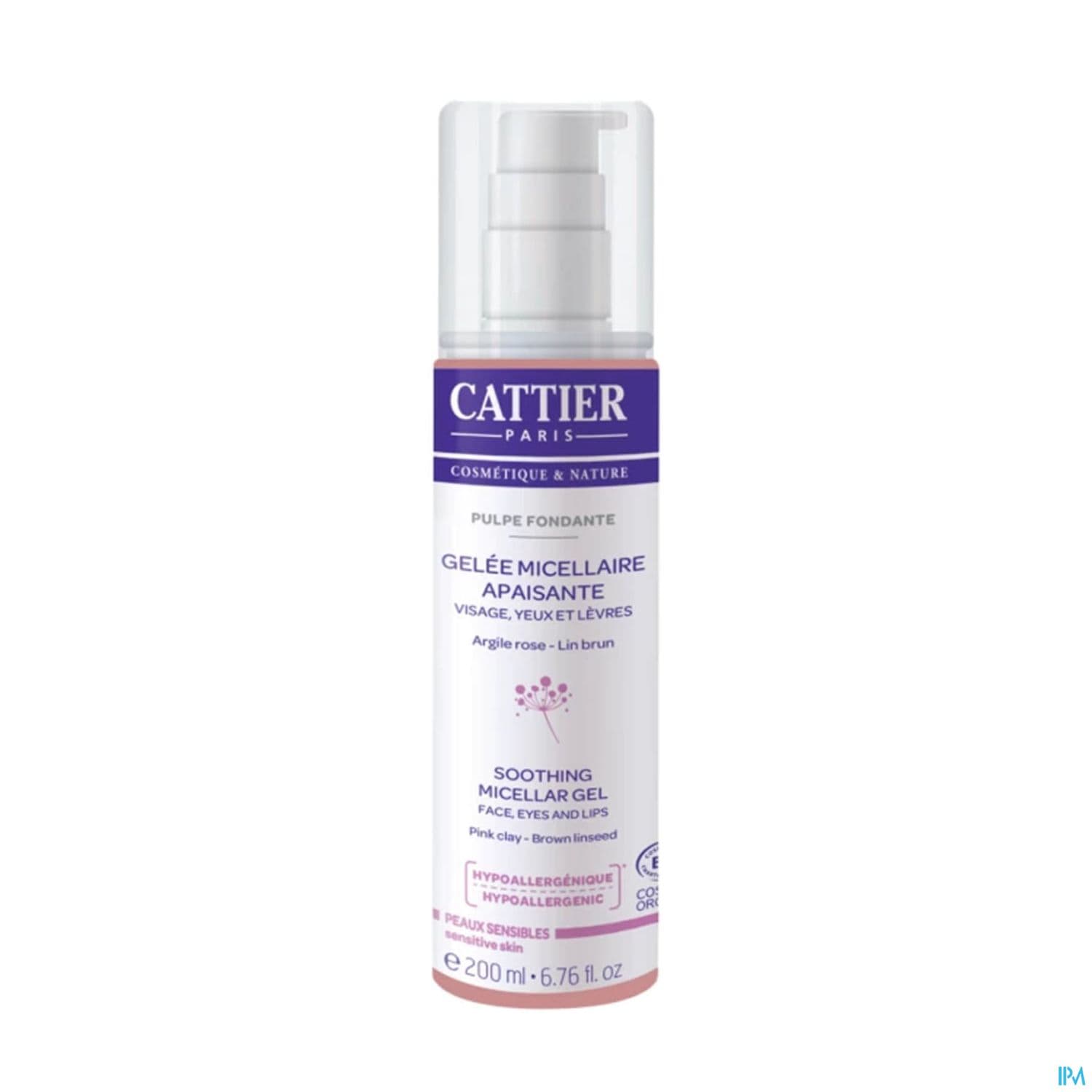 Cattier Gelee Micellaire Apaisante Peaux Sensibles Bio 200ml