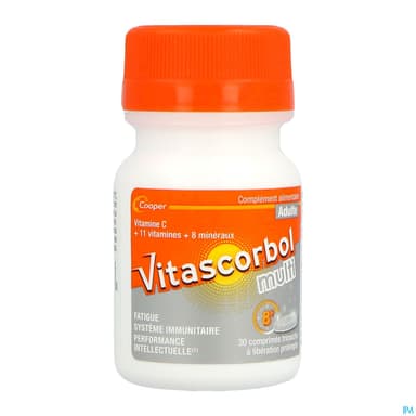 Cooper Vitascorbolmulti Adulte Comprime Tricouche 30
