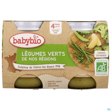 BABYBIO LEGUME VERT 2X130G