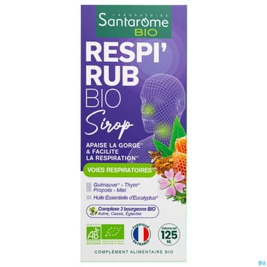 Santarome Respi Rub Sirop Bio 125ml