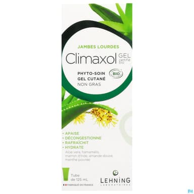 Climaxol Gel Fraicheur Jambes Legeres Bio 125ml