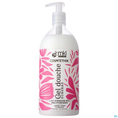 Mkl Green Nature Gel Douche Lait D'anesse Des Pyrenees Cosm'ethik 1l