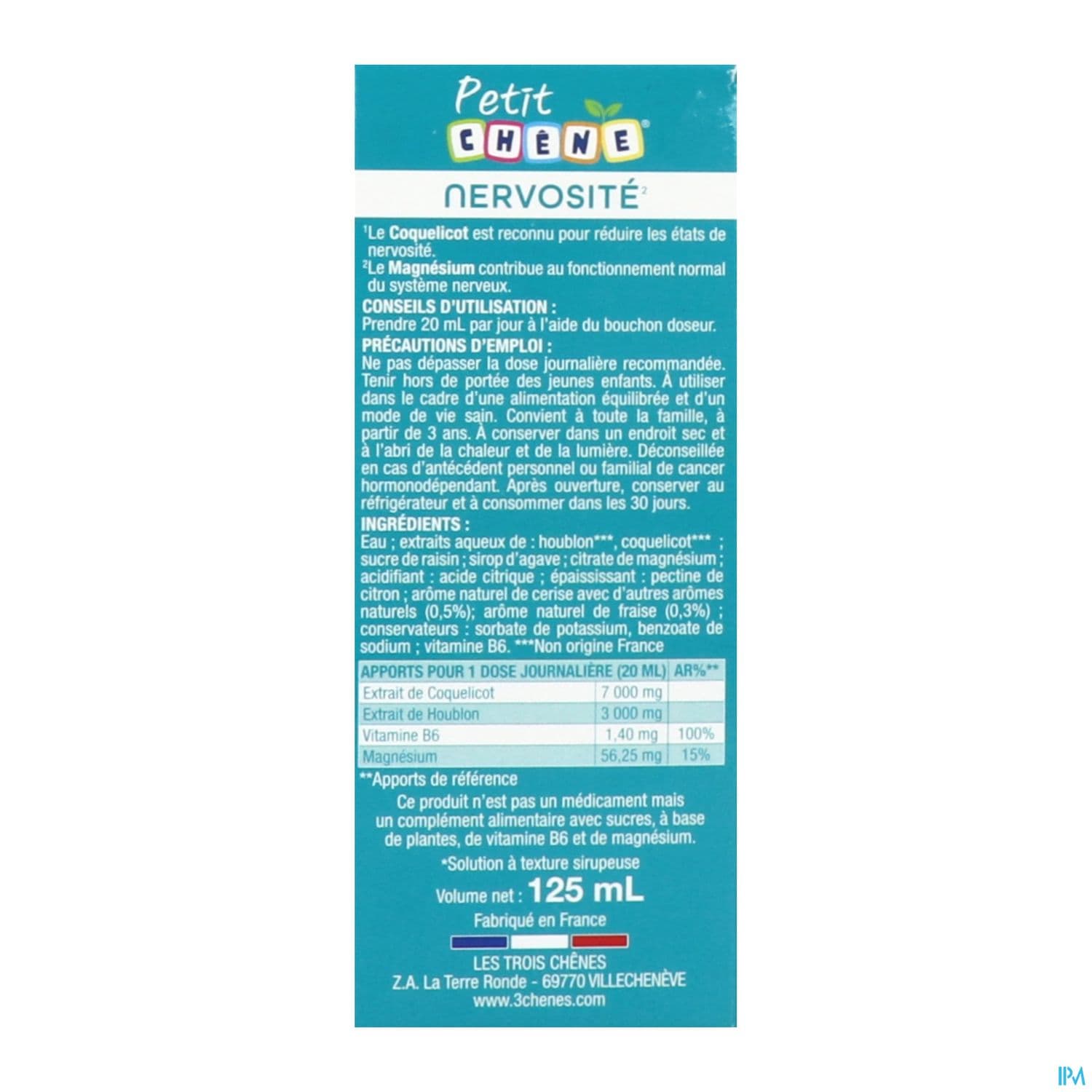 PETIT CHENE NERVOSITE 125ML