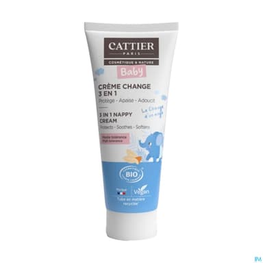 Cattier Bebe Creme Change 3en1 Bio 75ml