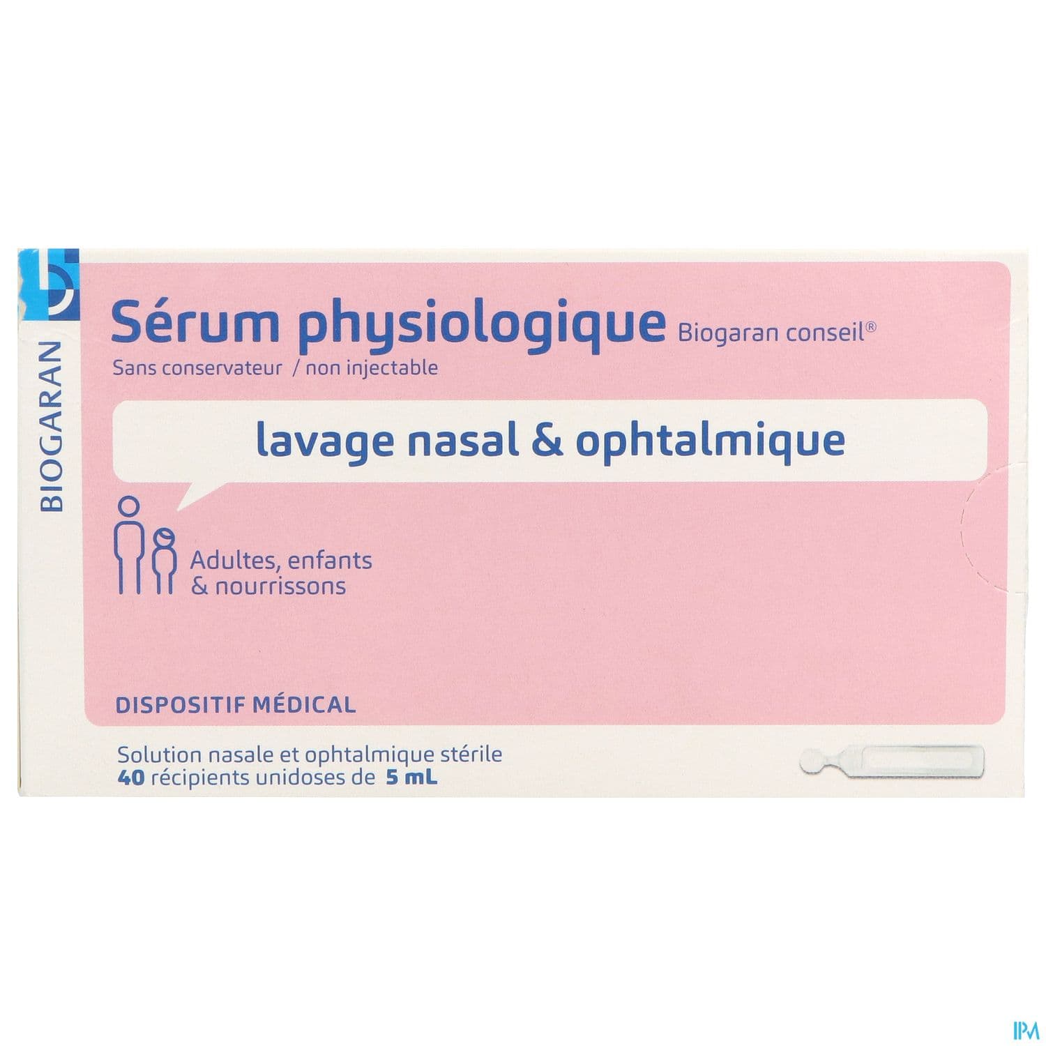 SERUM PHYSIO 0,9% BGR DOSE 5ML40