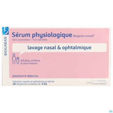 SERUM PHYSIO 0,9% BGR DOSE 5ML40