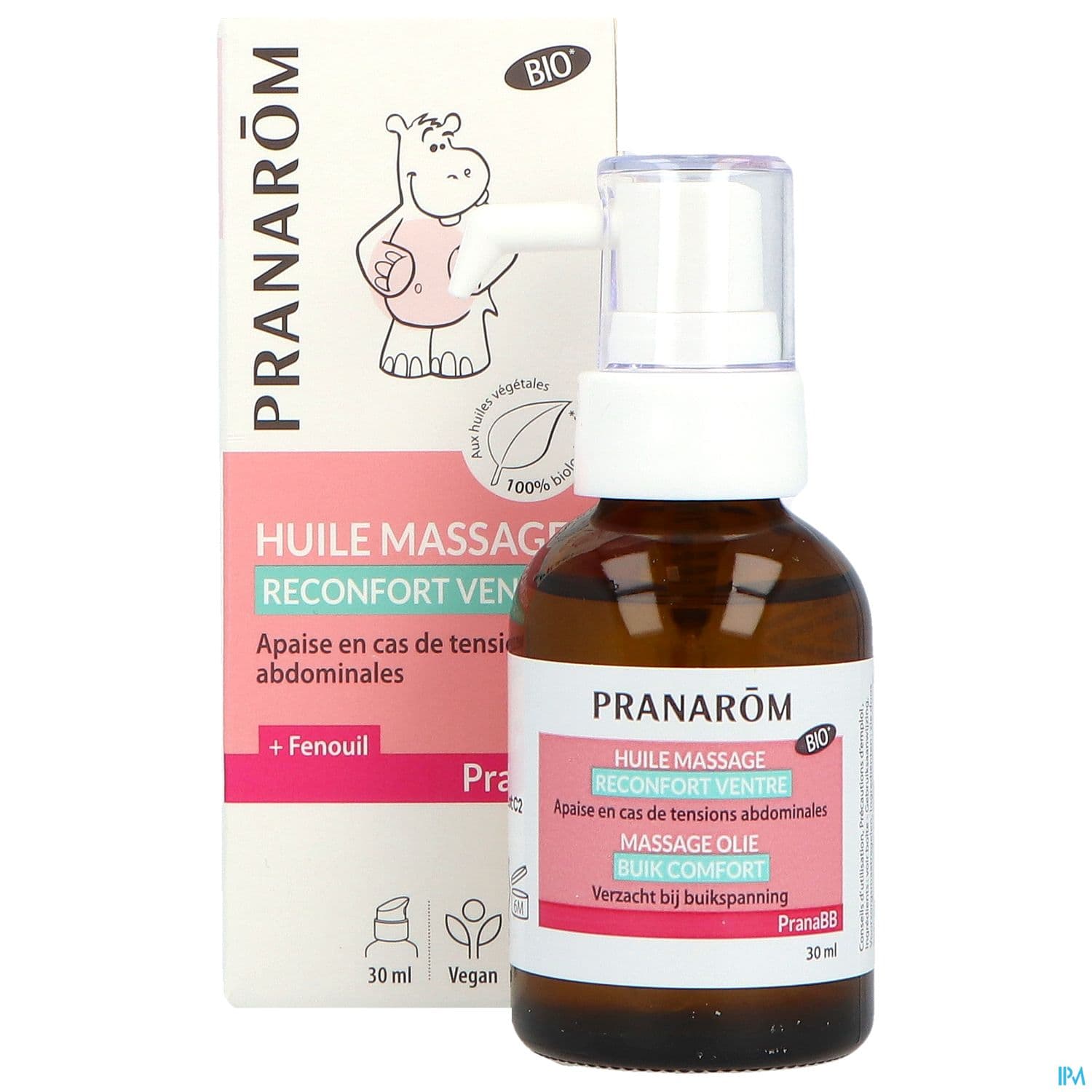 Pranarom Pranabb Huile De Massage Bio Reconfort Ventre 30ml