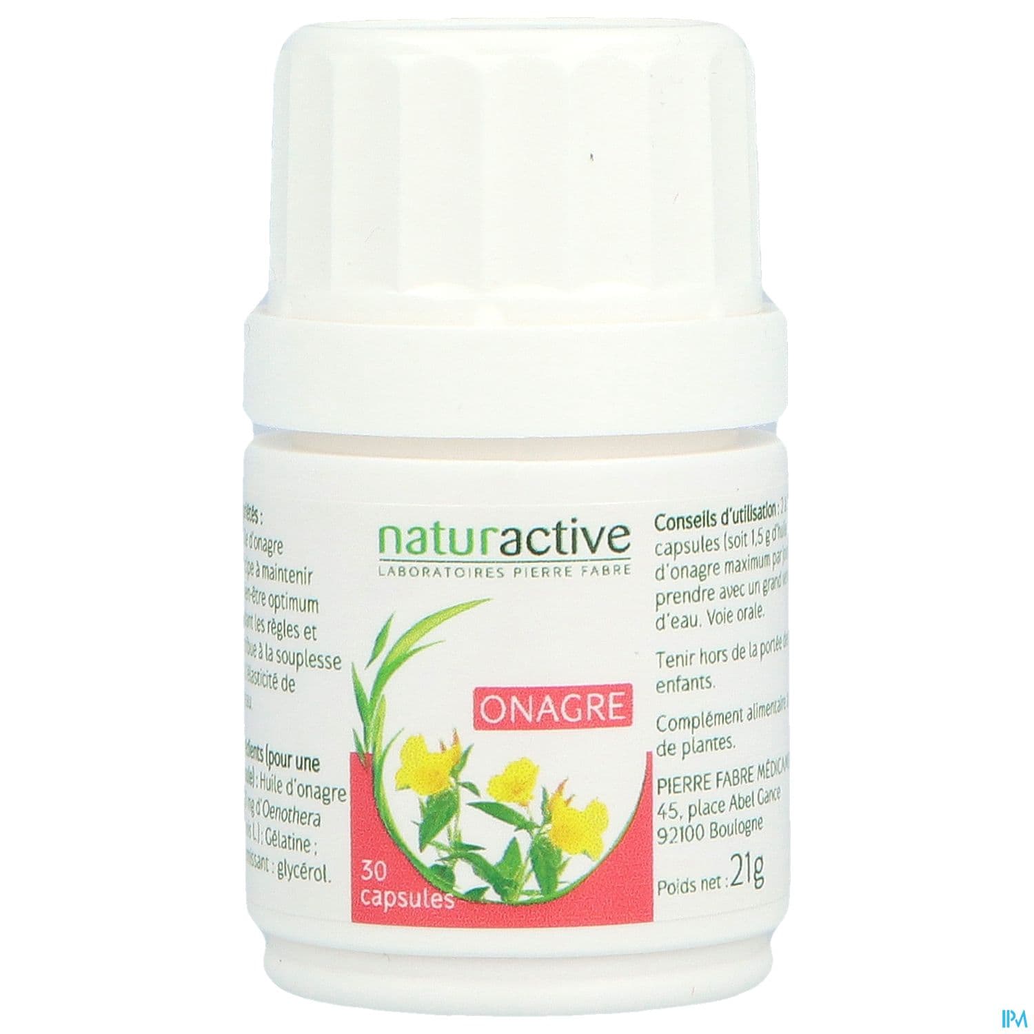 NATURACTIVE ONAGRE HLE CAPS 30