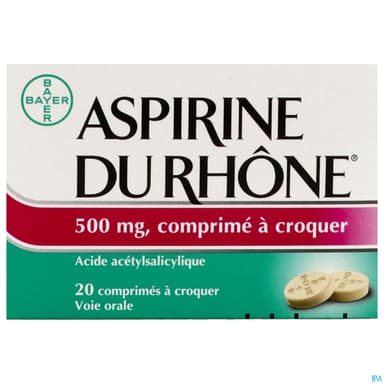 Aspirine Du Rhone 500mg Comprime A Croquer 20