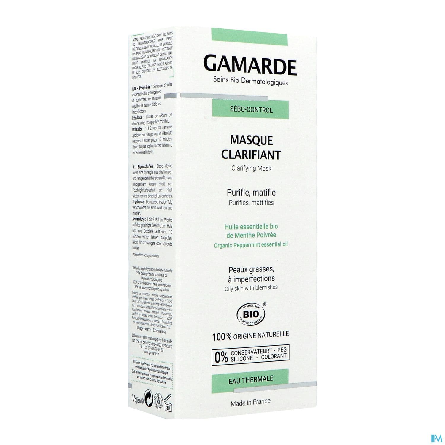 GAMARDE SEBO CONTROL MASQ CLARIF40