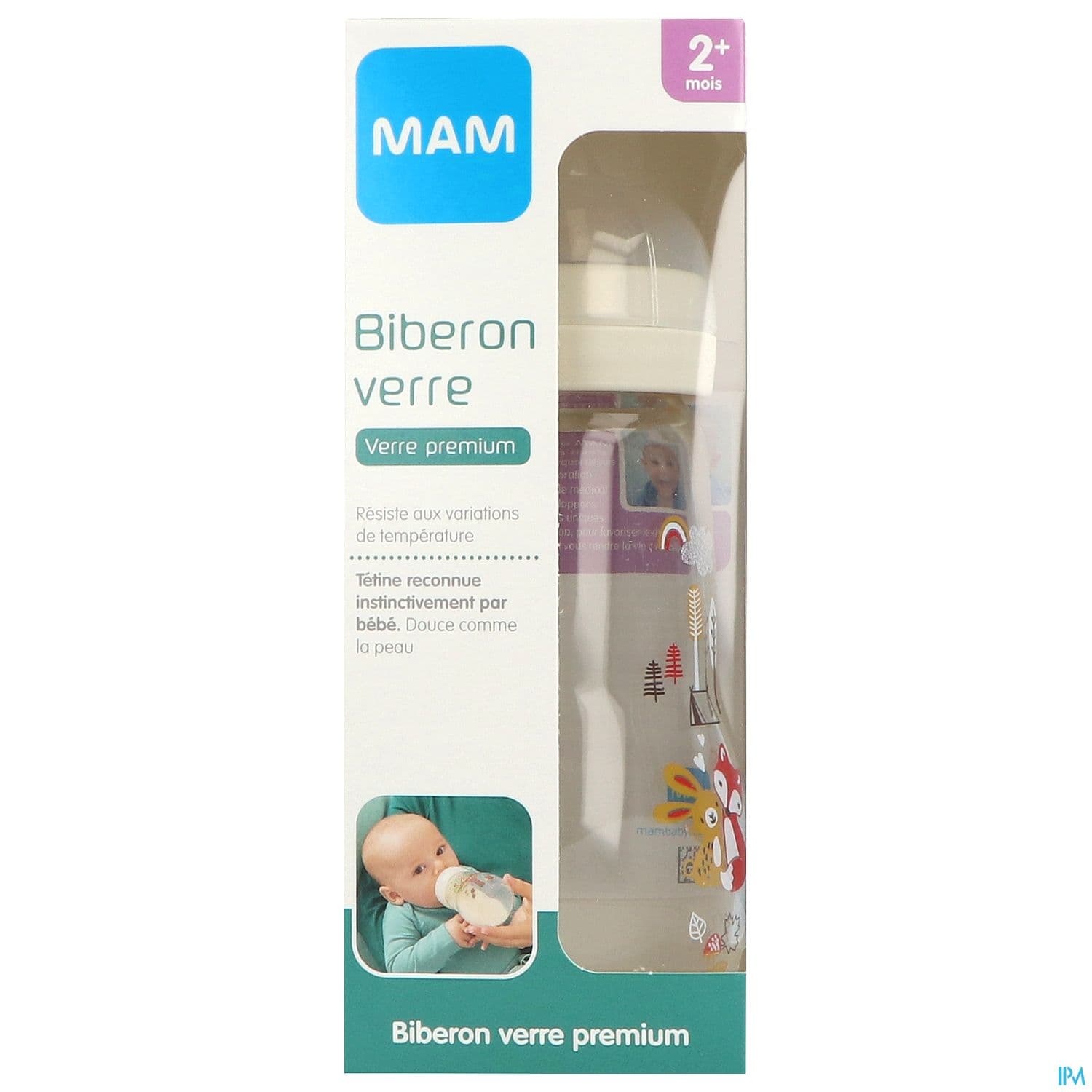 BIB MAM VER 1AGE DEB/2 BLANC 260ML