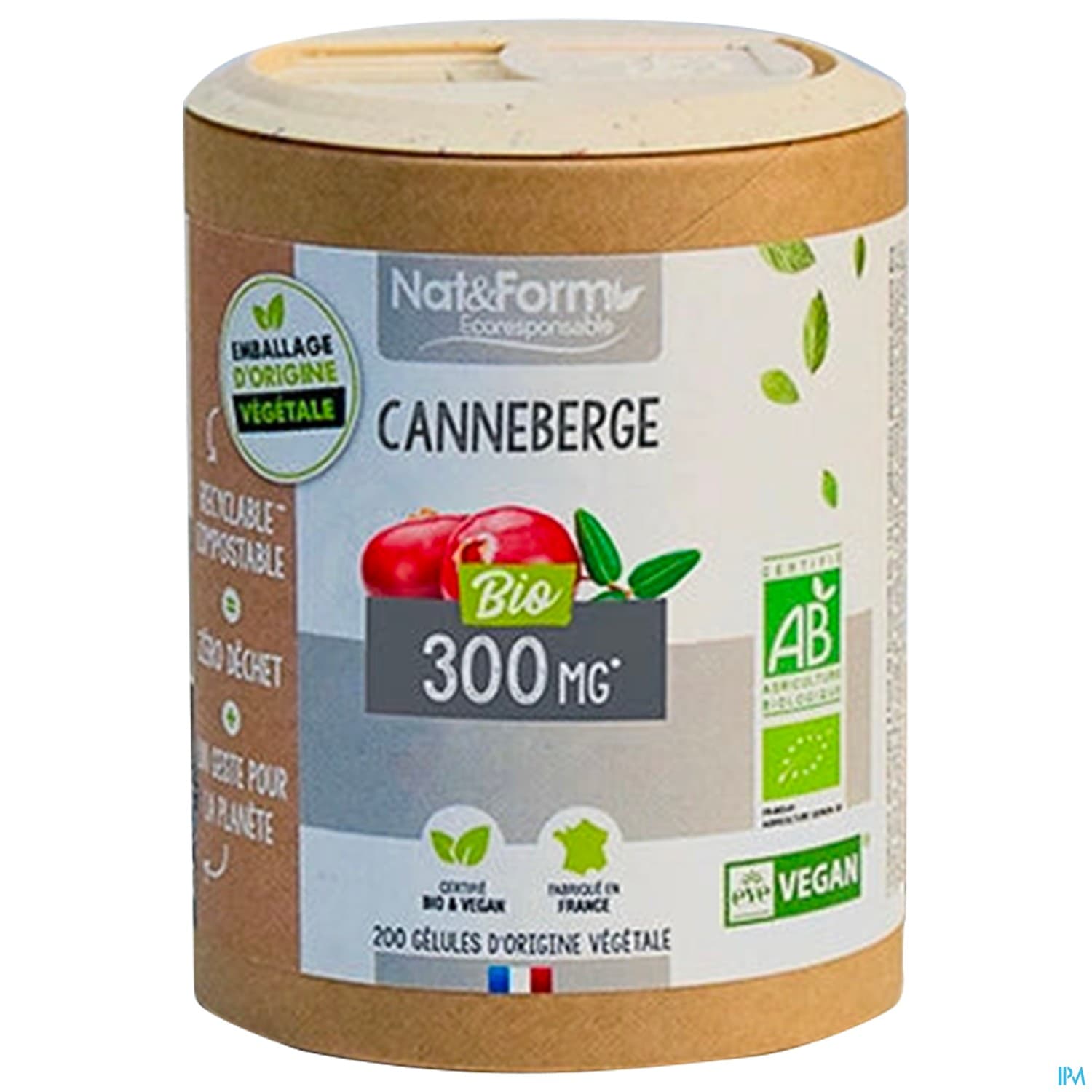 Nat Et Form Ecoresponsable Canneberge Bio Gelule Vegetale 200