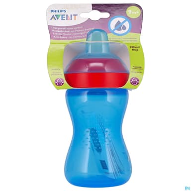 Avent Tasse Bec Antifuite Souple Bleu 300ml Scf802/01