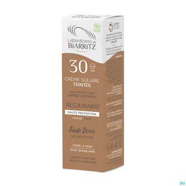 Alga Maris Creme Solaire Visage Ip30 Doree 50ml