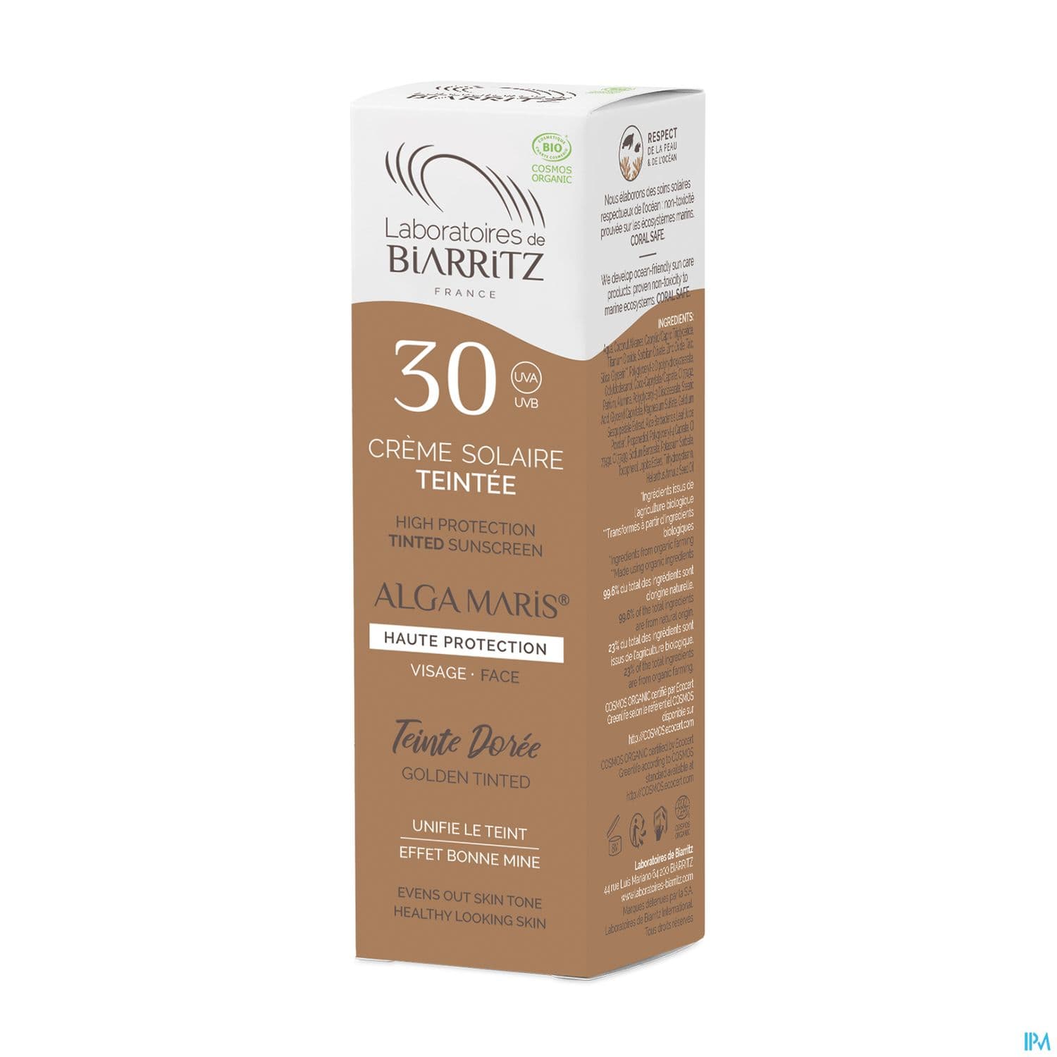 Alga Maris Creme Solaire Visage Ip30 Doree 50ml