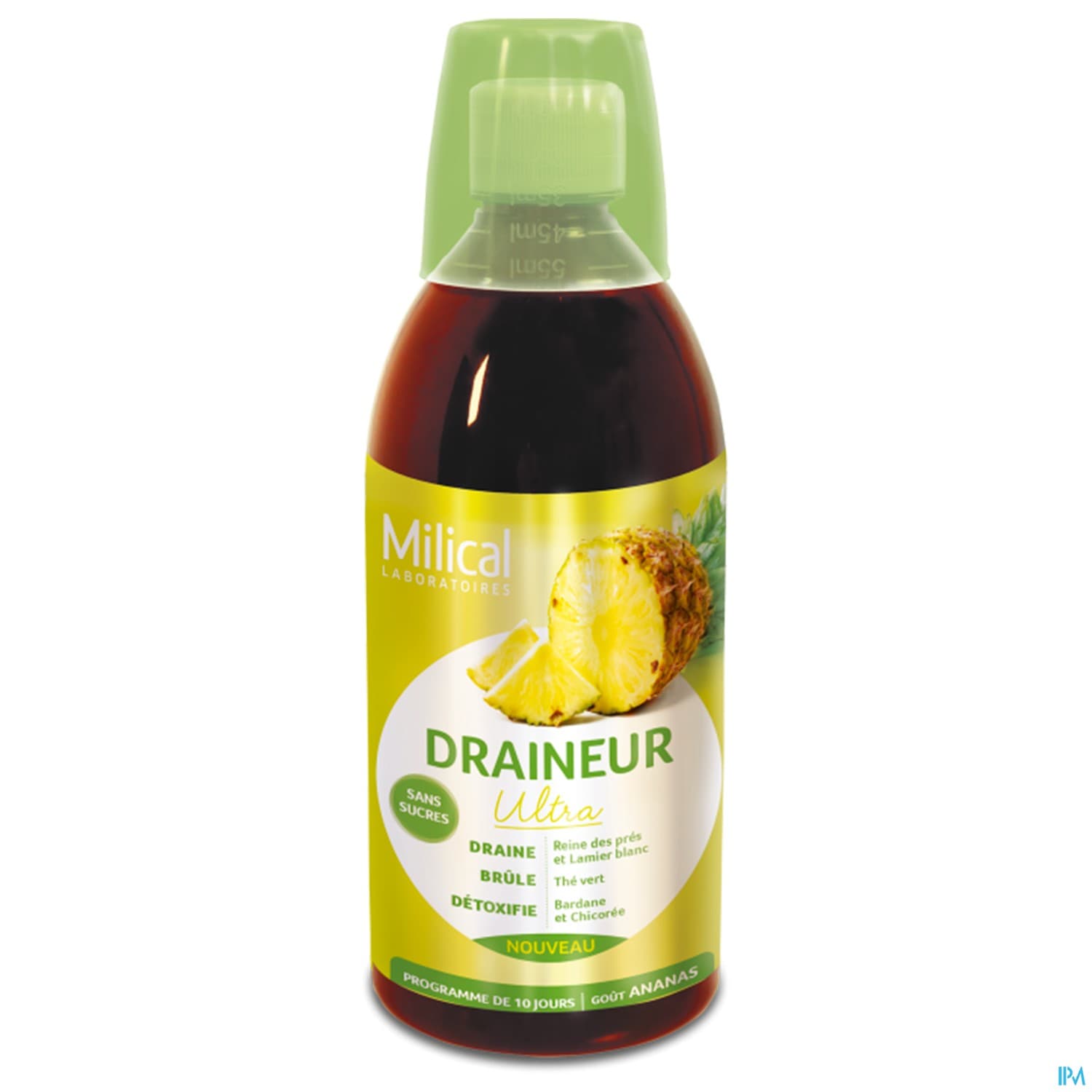 Milical Draineur Ultra Ananas Solution Buvable 500ml