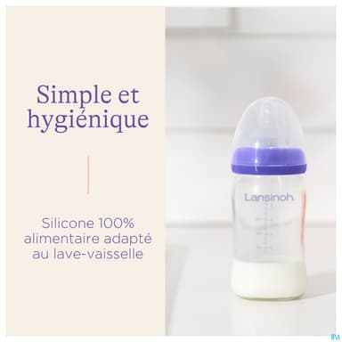 LANSINOH BIB VERRE NAT WAVE 240ML