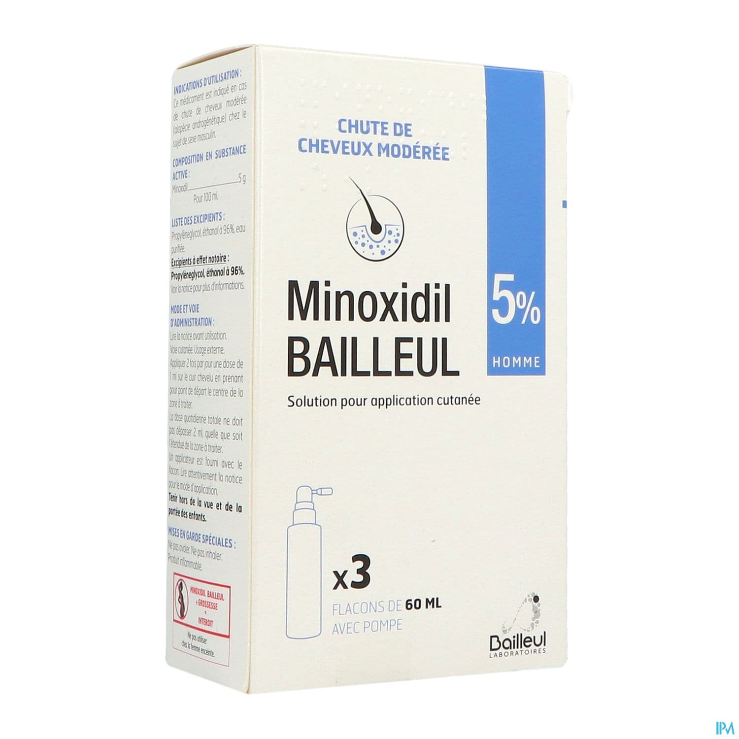 MINOXIDIL 5% BAILLEUL SOL EXT60ML3