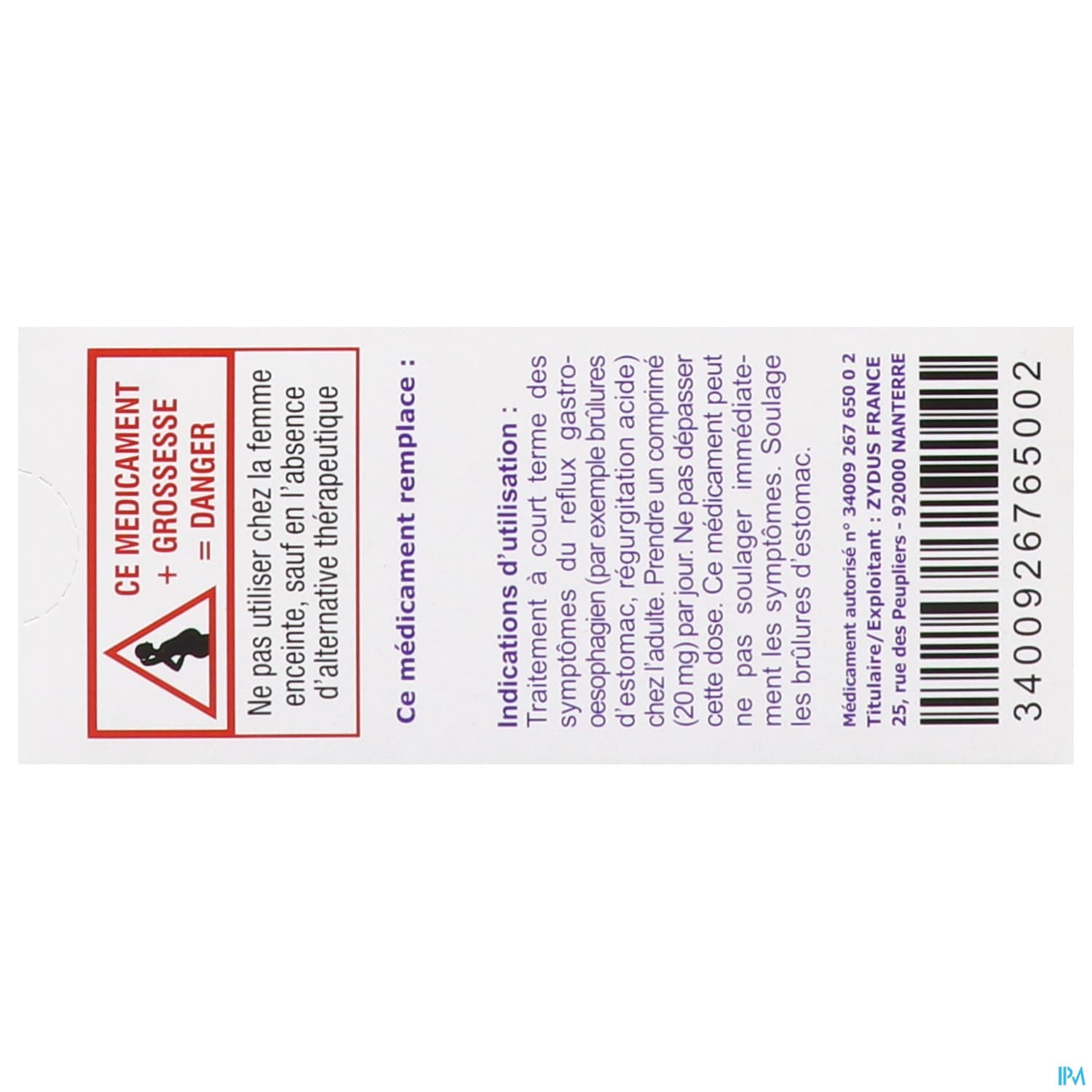 PANTOPRAZOLE 20MG ZF CPR 7
