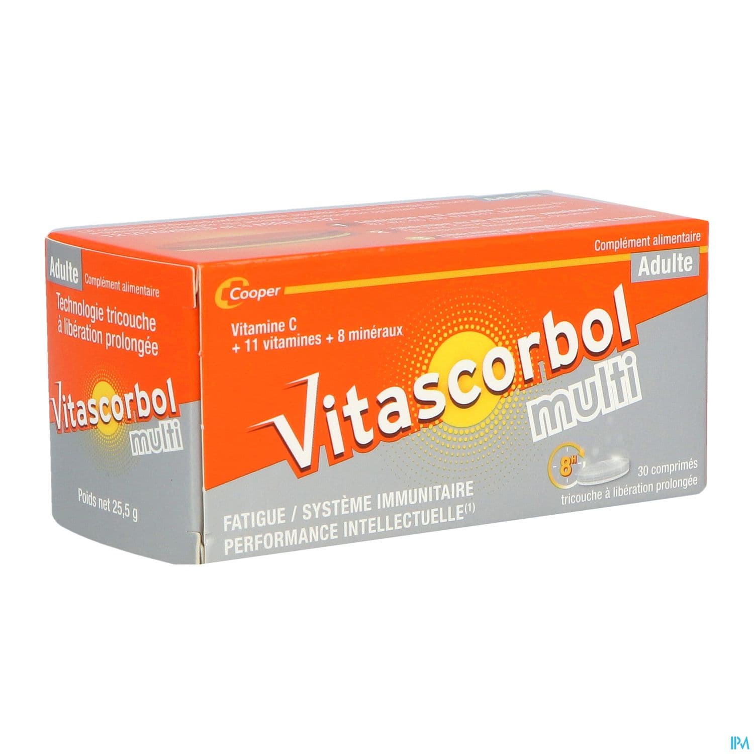 Cooper Vitascorbolmulti Adulte Comprime Tricouche 30
