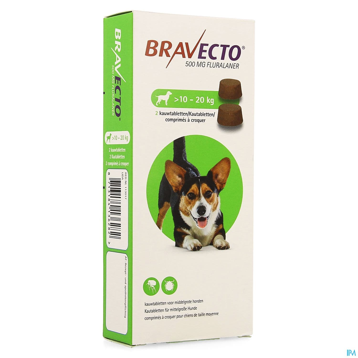 Bravecto Comprime A Croquer Chien 10/20kg 2