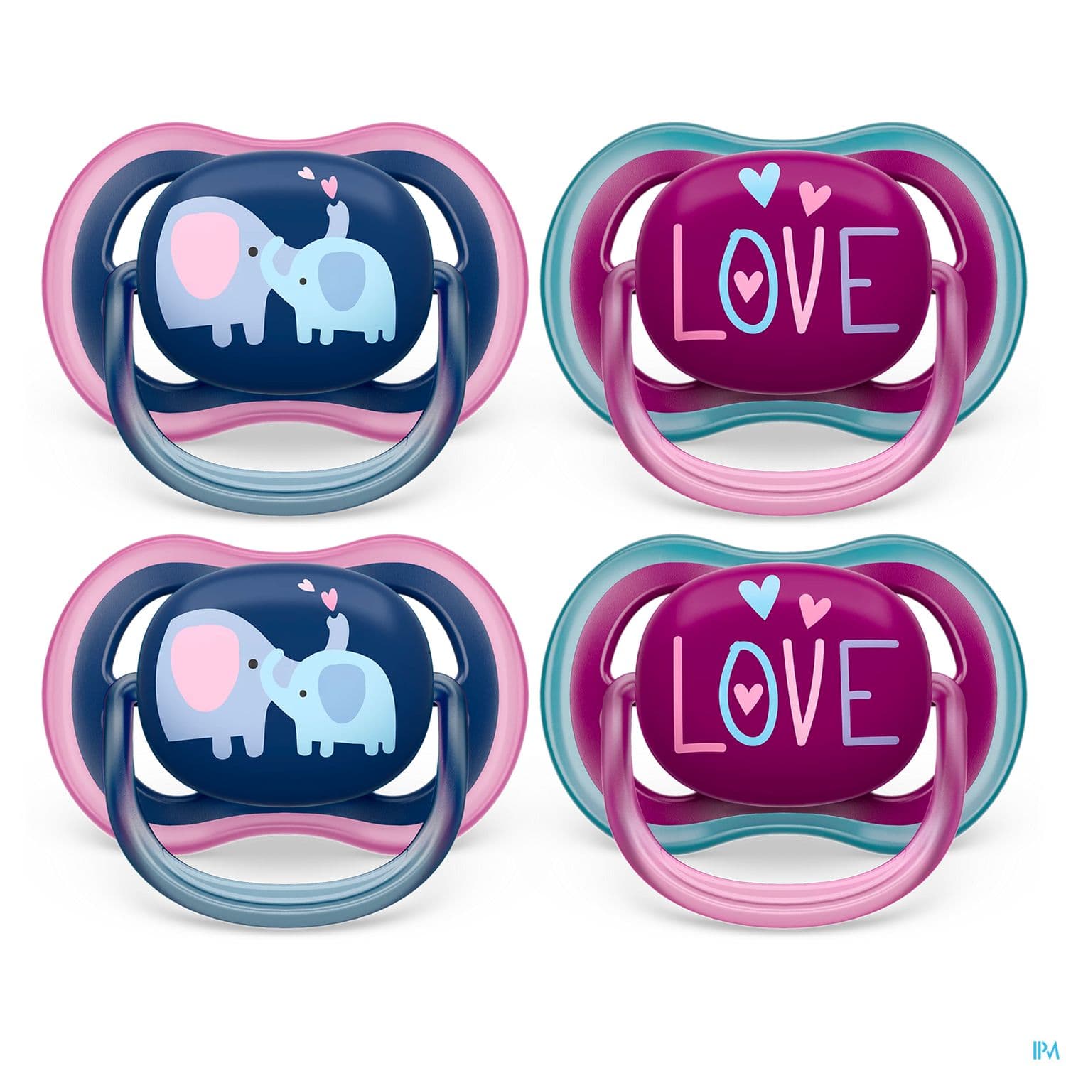 Avent Sucette Ultra Air +18mois Elephant Love X2