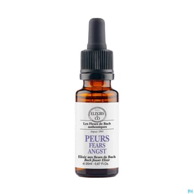 Elixirs Co Les Fleurs De Bach Peurs Bio Gouttes 20ml