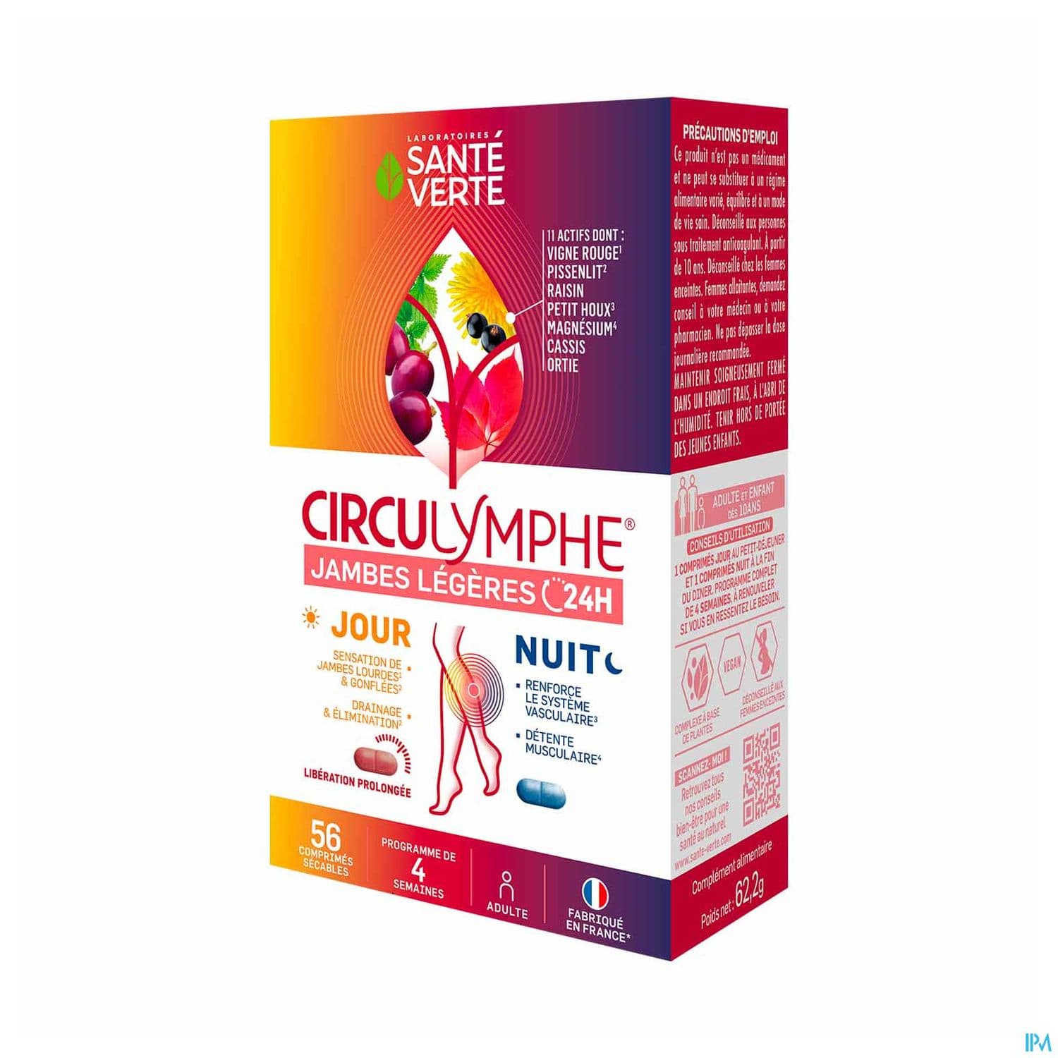 Sante Verte Circulymphe Jour Nuit Comprime 56