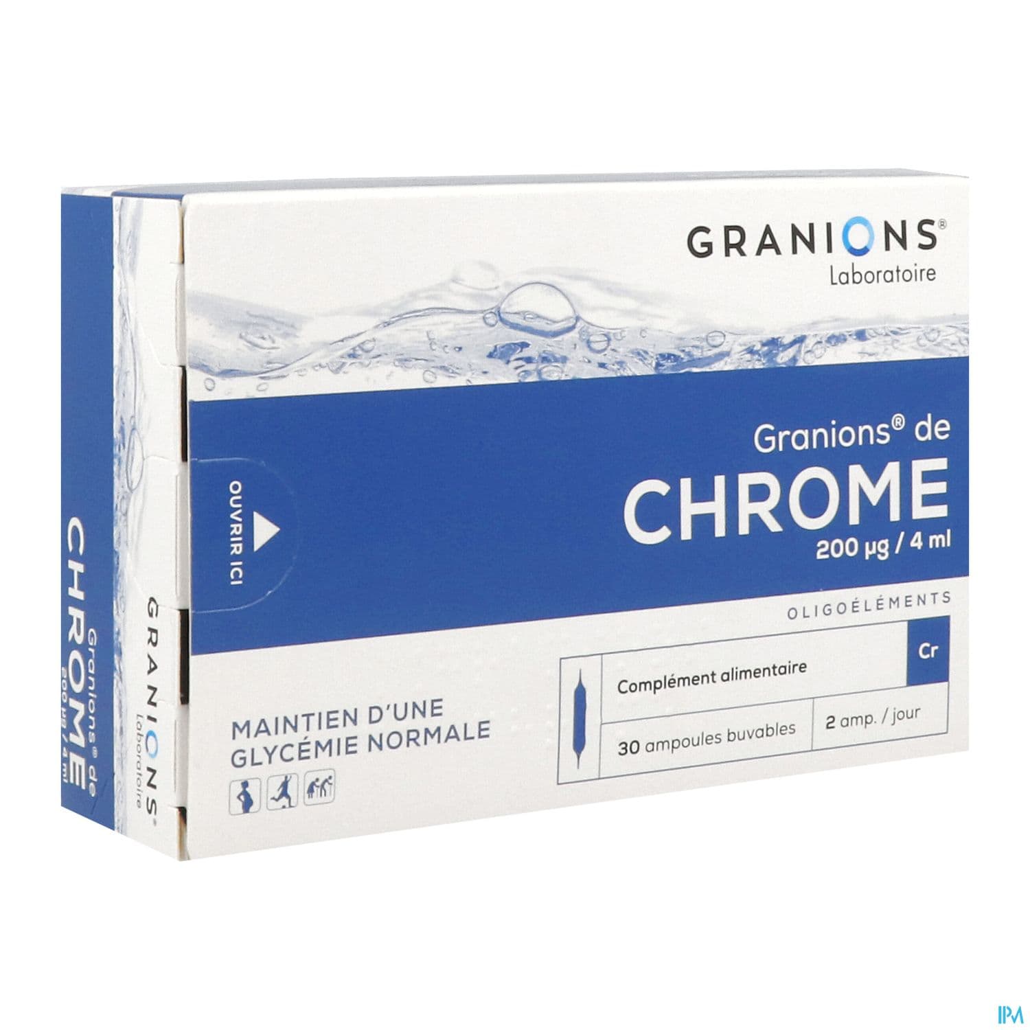 Granions Chrome 200mcg Solution Buvable Ampoule 2ml 30