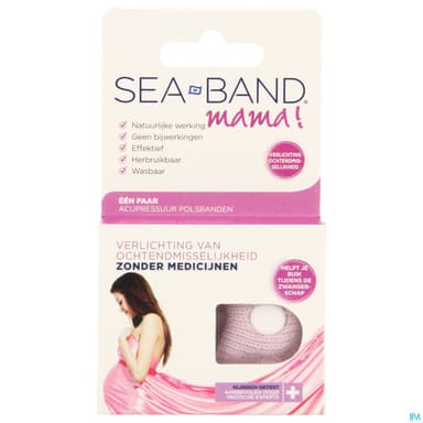 Seaband Bracelet Mama Antinausee Femme Enceinte Rose
