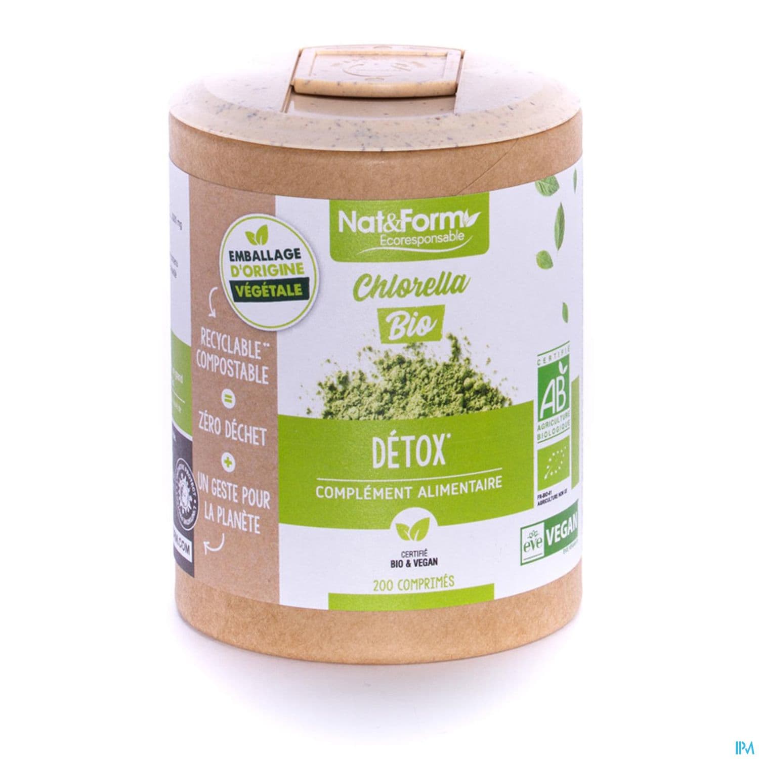 Nat Et Form Ecoresponsable Chlorella Bio Comprime 200