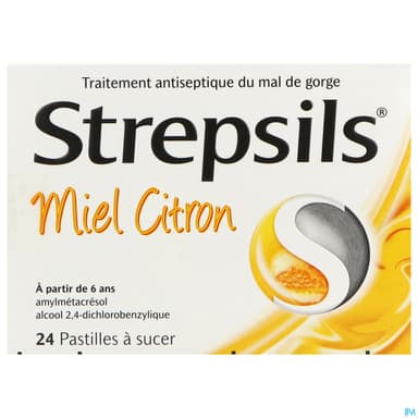 STREPSILS MIEL CITRON PAST 24