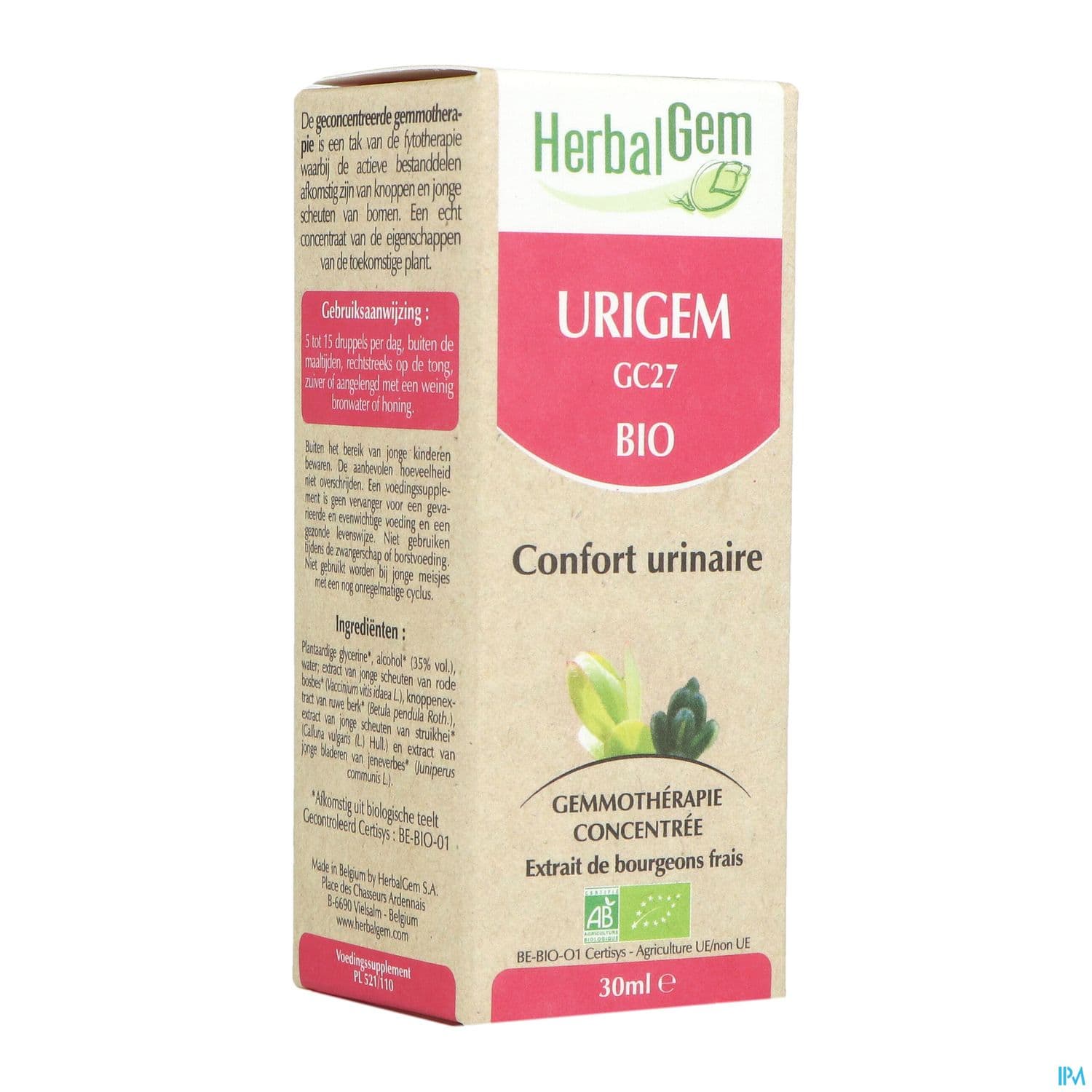 Herbalgem Urigem Gc27 Confort Urinaire Bio 30ml