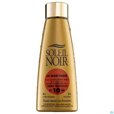 Soleil Noir Lait Solaire Vitamine Ip 10 Faible Protection 150ml