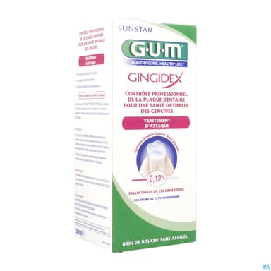 Gum Gingidex 0.12 Bain De Bouche Sans Alcool 300ml