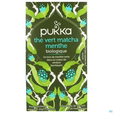 Pukka The Vert Matcha Menthe Bio Sachet 20
