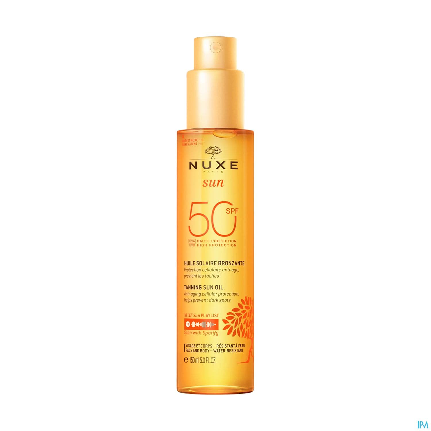 Nuxe Sun Huile Solaire Or Haute Protection Spf50 150ml