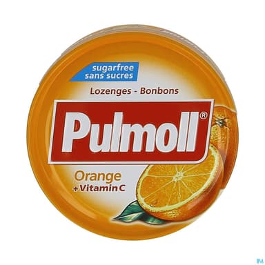 Pulmoll Orange Vitamine C Pastille Sans Sucre 45g