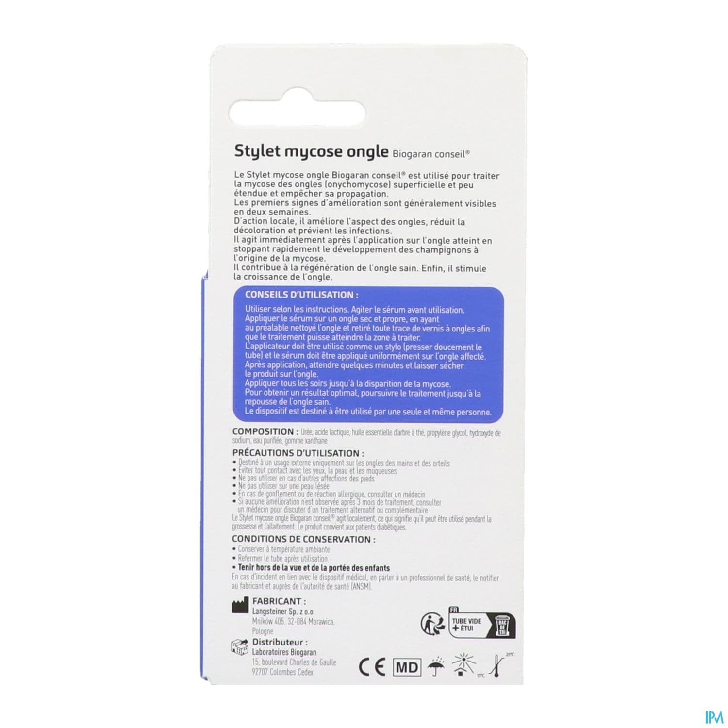 Biogaran Conseil Stylet Mycose Ongles Solution Pour Application Locale Stylet 10ml