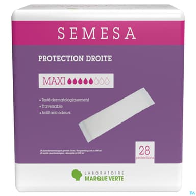 Marque Verte Semesa Protections Droites Traversables Maxi Sachet De 28