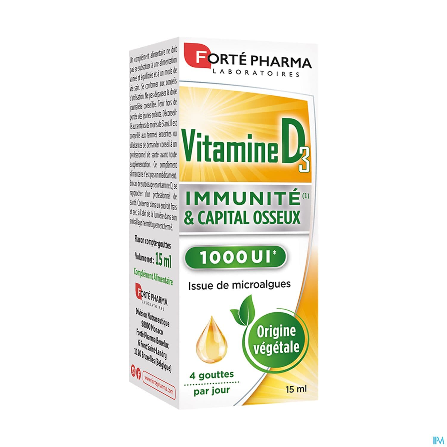 Forte Pharma Vitamine D3 Solution Buvable 15ml