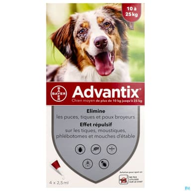 Advantix Chien Moyen Spot On Solution 2ml5 4