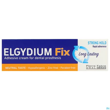 Elgydium Fix Fixation Forte Creme Fixative Gout Neutre 45g